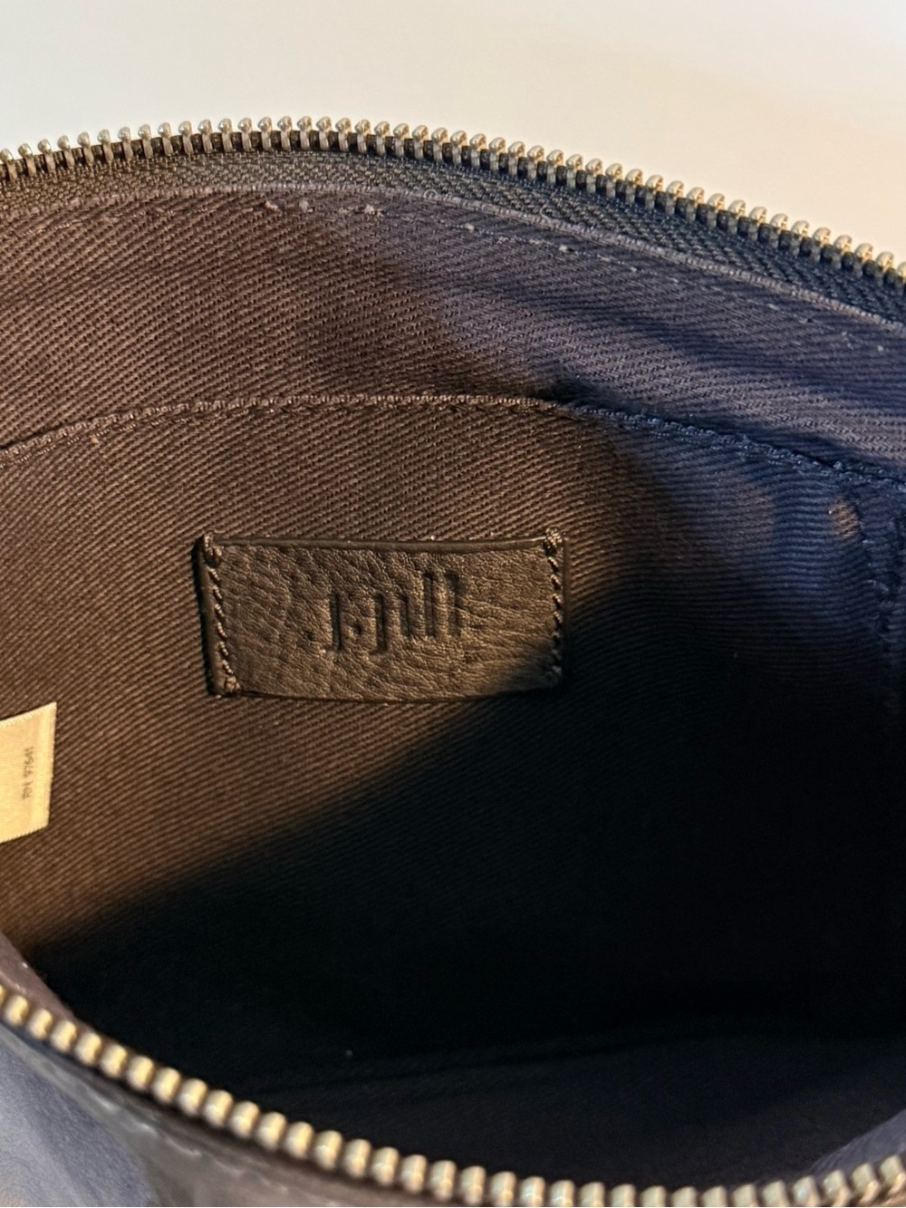 J. Jill Genuine Leather Navy White Ombre Crossbody Bag Tassel Purse - Picture 3 of 4